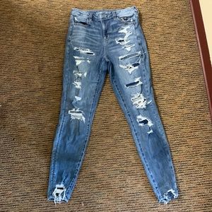 American Eagle curvey high rise jeggings, size 8 long